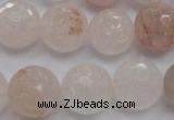 CPQ206 15.5 inches 14mm faceted round natural pink quartz beads