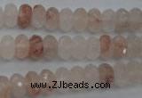 CPQ212 15.5 inches 6*10mm faceted rondelle natural pink quartz beads