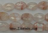 CPQ218 15.5 inches 10*14mm faceted oval natural pink quartz beads