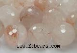 CPQ22 15.5 inches 6mm faceted round natural pink quartz beads