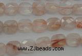 CPQ231 15.5 inches 10*10mm faceted square natural pink quartz beads
