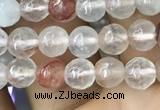 CPQ310 15.5 inches 4mm faceted round pink quartz beads wholesale