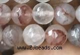 CPQ312 15.5 inches 8mm faceted round pink quartz beads wholesale