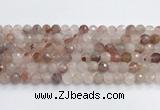 CPQ319 15.5 inches 8mm faceted round pink quartz beads