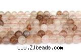 CPQ342 15.5 inches 8mm round pink quartz gemstone beads