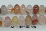 CPQ36 15.5 inches 8*12mm rondelle natural pink quartz beads