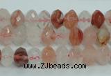 CPQ39 15.5 inches 6*10mm faceted rondelle natural pink quartz beads