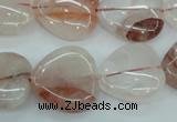 CPQ55 15.5 inches 20*20mm heart natural pink quartz beads