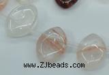 CPQ58 Top-drilled 13*18mm marquise natural pink quartz beads