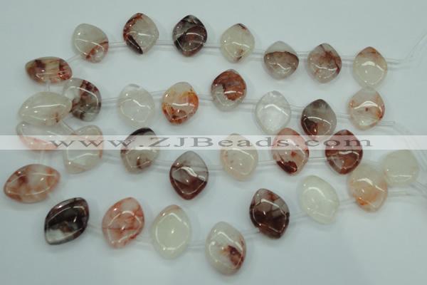 CPQ59 Top-drilled 18*25mm marquise natural pink quartz beads