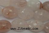 CPQ74 15.5 inches 15*20mm faceted rice natural pink quartz beads