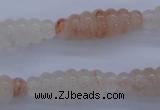 CPQ95 15.5 inches 10*30mm carved rice natural pink quartz beads