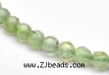 CPR04 A+ grade 6mm faceted round natural prehnite stone beads