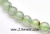 CPR05 A+ grade 8mm faceted round natural prehnite stone beads