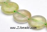 CPR09 A grade 16mm flat round natural prehnite gemstone beads