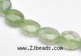 CPR11 A grade 10*12mm faceted oval natural prehnite stone beads