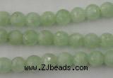 CPR112 15.5 inches 8mm faceted round natural prehnite beads wholesale