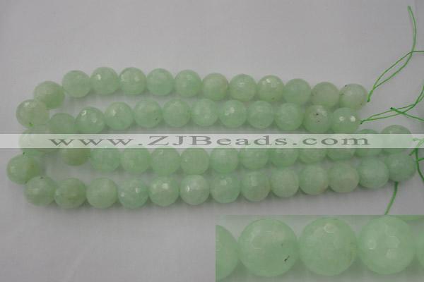 CPR116 15.5 inches 16mm faceted round natural prehnite beads wholesale