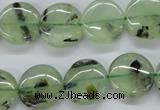 CPR214 15.5 inches 16mm flat round natural prehnite beads wholesale