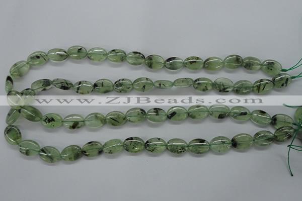 CPR221 15.5 inches 10*14mm oval natural prehnite beads wholesale