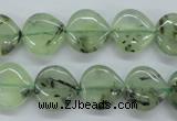 CPR230 15.5 inches 14*14mm heart natural prehnite beads wholesale