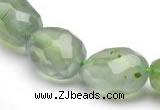 CPR24 A grade 11*15mm faceted pebble shape natural Prehnite bead