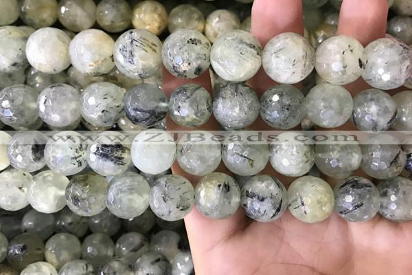 CPR355 15.5 inches 14mm faceted round prehnite beads wholesale