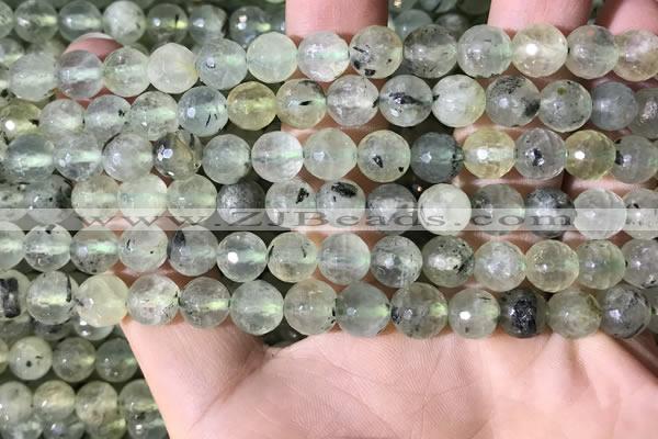 CPR358 15.5 inches 8mm faceted round prehnite beads wholesale