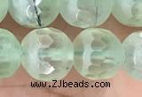 CPR366 15.5 inches 8mm faceted round prehnite gemstone beads