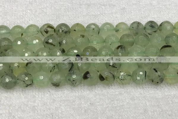 CPR412 15.5 inches 10mm faceted round prehnite gemstone beads