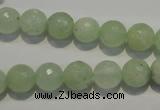 CPR53 15.5 inches 10mm faceted round natural prehnite beads