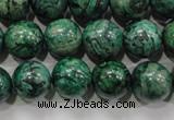 CPT207 15.5 inches 12mm round green picture jasper beads