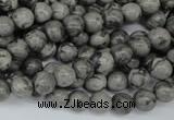 CPT352 15.5 inches 6mm round grey picture jasper beads wholesale