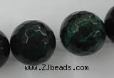 CPT408 15.5 inches 20mm faceted round green picture jasper beads