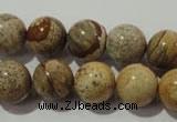 CPT455 15.5 inches 14mm round picture jasper beads wholesale