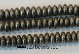 CPY101 15.5 inches 3*6mm rondelle pyrite gemstone beads wholesale