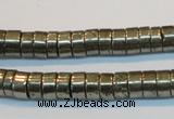 CPY116 15.5 inches 4*8mm heishi pyrite gemstone beads wholesale