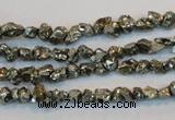 CPY168 15.5 inches 4*5mm nuggets pyrite gemstone beads wholesale