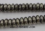 CPY211 15.5 inches 4*10mm rondelle pyrite gemstone beads wholesale