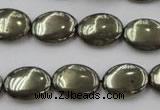 CPY233 15.5 inches 12*16mm oval pyrite gemstone beads wholesale