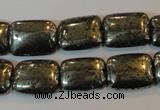 CPY322 15.5 inches 12*16mm rectangle pyrite gemstone beads wholesale