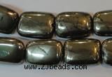 CPY323 15.5 inches 13*18mm rectangle pyrite gemstone beads wholesale