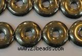 CPY339 15.5 inches 18mm donut pyrite gemstone beads wholesale