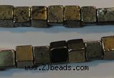 CPY351 15.5 inches 6*6mm cube pyrite gemstone beads wholesale