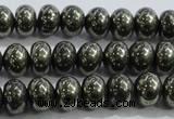 CPY422 15.5 inches 4*6mm rondelle pyrite gemstone beads
