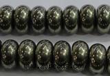 CPY424 15.5 inches 6*10mm rondelle pyrite gemstone beads