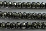 CPY427 15.5 inches 2.5*4mm faceted rondelle pyrite gemstone beads