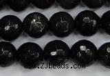 CPY502 15.5 inches 8mm faceted round natural chalcopyrite beads