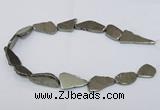 CPY585 15.5 inches 18*25mm - 16*35mm freeform pyrite gemstone beads