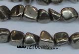 CPY622 15.5 inches 5*8mm - 6*10mm nuggets pyrite gemstone beads